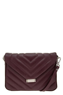 Бордовая стеганая сумка из гладкой кожи, б/р 458 Afina