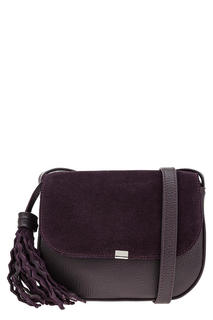Маленькая сумка из мягкой кожи и замши через плечо, б/р 418_1 Afina