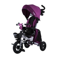 Велосипед детский Maxiscoo складной с мягким сиденьем и капюшоном розовый