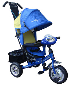 Трехколесный велосипед Funny Jaguar Lexus Trike Next Pro с музыкальной панелью синий