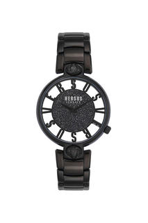 Кварцевые часы с черным металлическим браслетом, б/р Versus