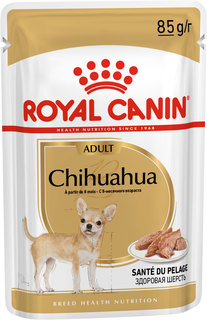 Влажный корм для собак ROYAL CANIN Chihuahua Adult, чихуахуа, мясо, паштет, 12шт по 85г