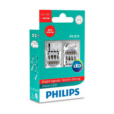 Лампа W21 Led Red 12v (Компл.2 Шт.) Philips 12838REDX2