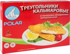 Треугольники кальмаровые замороженные polar в панировке обжаренные, 300 г