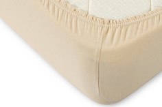 Простыня на резинке Топотушки бежевый, 60x120