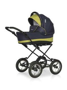Коляска 2 в 1 Riko Basic Alfa Classic 01 синий-салатовый