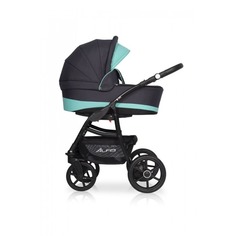 Коляска 3 в 1 Riko Basic Alfa Ecco графит-бирюзовый 04