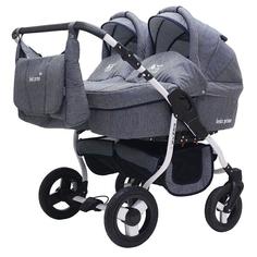Коляска для двойни 2 в 1 Bart-Plast Fenix Duo Prime синий джинс 01