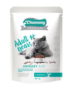 Влажный корм для кошек Chammy Premium Urinary S/O для стерилизованных телятина 24шт по 85г