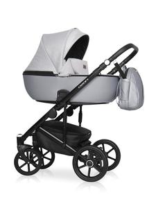 Коляска 3 в 1 Riko Basic Ozon Shine 04 синий-серый