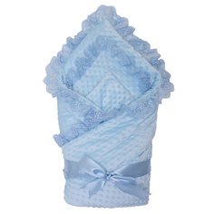 Конверт-одеяло на выписку Топотушки Арина вельбоа голубой