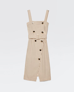 Платье-сарафан женское Sisley 4ZZ55VG06 белое 44 IT
