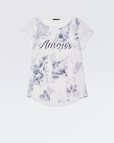 Футболка женская Sisley 3P7XL12KT_911 белая XS