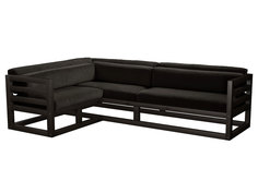 Угловой диван Магнус Угловой сосна венге Черный, вельвет, Левый АНД