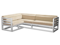 Угловой диван Магнус Угловой сосна белая эмаль Белый, вельвет, Левый АНД