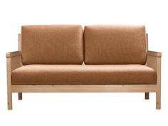 Прямой диван Норман Коричневый, рогожка, Сосна натуральная АНД