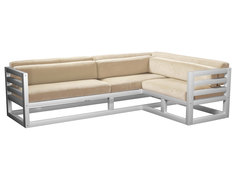 Угловой диван Магнус Угловой сосна белая эмаль Белый, вельвет, Правый АНД