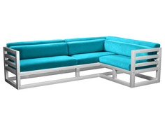 Угловой диван Магнус Угловой сосна белая эмаль Болотный, вельвет, Правый АНД