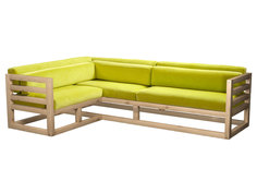 Угловой диван Магнус Угловой сосна натуральный Лимонный, вельвет, Левый АНД