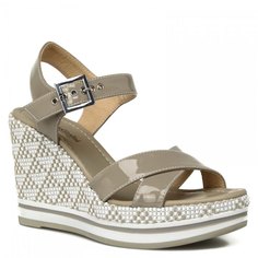 Босоножки женские Nero Giardini P717700D серо-бежевые 41 EU