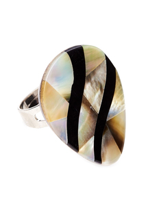 Кольцо Selena 60030110 черное/серое/бежевое