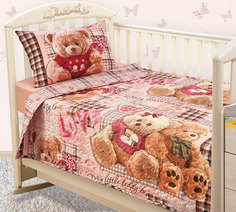Покрывало детское Текс-Дизайн "Плюшевые мишки" из бязи 110х140