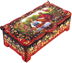 Конфеты "Кремлинка Вишенка" шкатулка резная "Гармонист", 150 г Кремлина