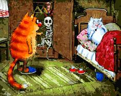 Картина по номерам Paintboy "Скелет в шкафу", 40x50 см