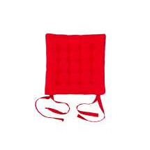 Подушка на стул стеганная красная 42х42х4см IQ Dekor 1711301