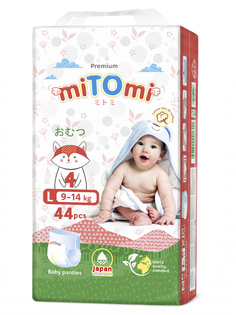 Подгузники-трусики miTOmi, L (9-14 кг), 44 шт.