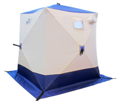 Зимняя палатка куб Следопыт 1,8*1,8 м Oxford 240D PU 2000 PF-TW-02/04 (белый/синий)