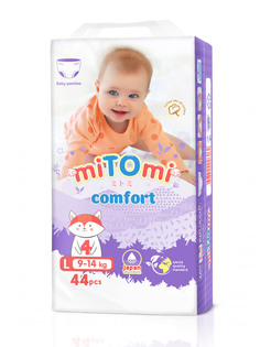 Подгузники-трусики miTOmi Comfort, L (9-14 кг), 44 шт.