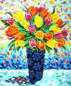Алмазные картины-раскраски Color KIT "Букет тюльпанов", 40x50 см
