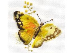 Набор для вышивания Алиса Яркие бабочки. Желтая арт.136833