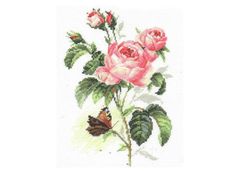 Набор для вышивания Алиса "Роза и бабочка"