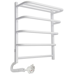 Полотенцесушитель электрический Indigo Hit с полкой, белый, 66/50, провод слева