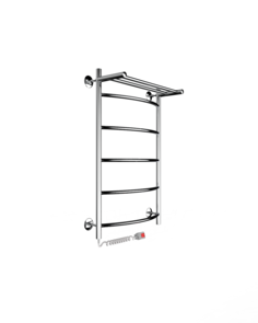 Полотенцесушитель электрический Indigo Arc с полкой 80/50, провод слева