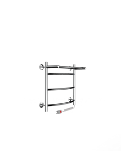 Полотенцесушитель электрический Indigo Arc с полкой 50/50, провод справа