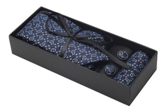 Мужской подарочный набор в праздничной упаковке (галстук+запонки+платок) Millionaire