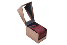 Мужской подарочный набор в стильной упаковке (галстук+запонки+платок) Millionaire