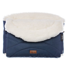 Муфта меховая для коляски Nuovita Tundra Bianco Blu scuro, Темно-синий