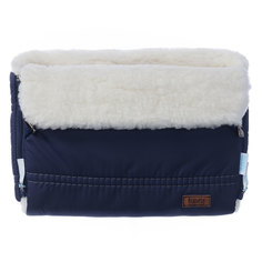 Муфта меховая для коляски Nuovita Alpino Bianco Blu scuro, Темно-синий