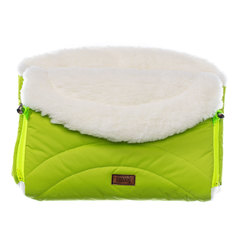 Муфта меховая для коляски Nuovita Tundra Bianco Verde chiaro, Салатовый