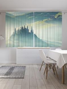 Шторы под лён «Туманное поместье», серия Oxford DeLux, 290х180 см Joy Arty