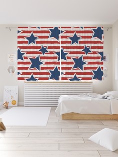 Шторы под лён «Привлекательные звезды», серия Oxford DeLux, 290х180 см Joy Arty