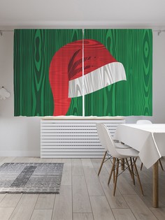 Шторы под лён «Шапка с дерева», серия Oxford DeLux, 290х180 см Joy Arty