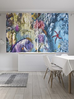 Шторы под лён «Морская архитектура», серия Oxford DeLux, 290х180 см Joy Arty