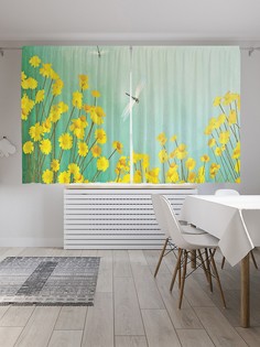 Шторы под лён «Перелет стрекоз», серия Oxford DeLux, 290х180 см Joy Arty