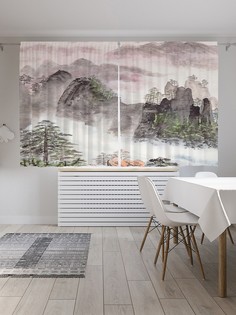 Шторы под лён «Туманные окрестности», серия Oxford DeLux, 290х180 см Joy Arty