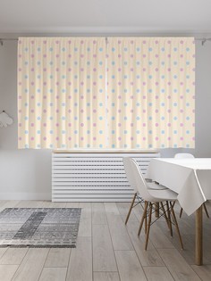 Шторы под лён «Рассыпанные точки», серия Oxford DeLux, 290х180 см Joy Arty